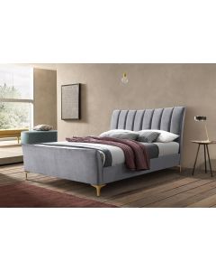Birlea Clover Grey Velvet Fabric Bed Frame
