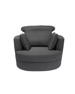Luminosa Living Bloomfield Grey Luxury Swivel Chair
Large 