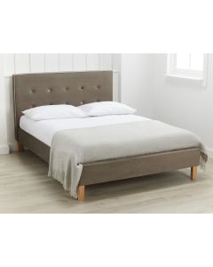 Luminosa Living Carson Grey Fabric Bed Frame