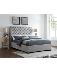 Luminosa Living Charlotte Grey Fabric Bed Frame
