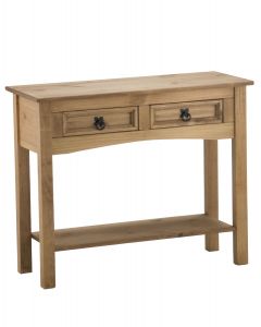 CORONA 2 DRAWER WITH SHELF CONSOLE TABLE