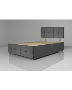Duplex Bed Base & Headboard in Grey