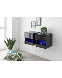 GFW Galicia Wall Mounted Pair of Bedside Tables