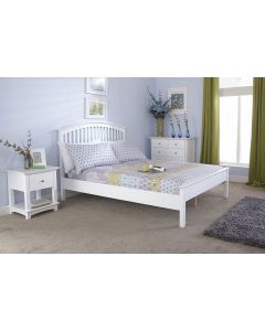 Madrid White Double Low End Bed