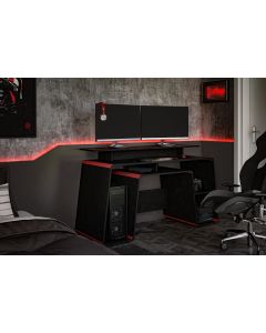 Onyx Gaming Desk Red & Black