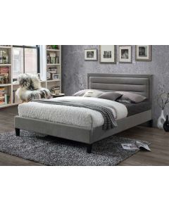 Kingsize Plaza Grey Fabric Bed Frame